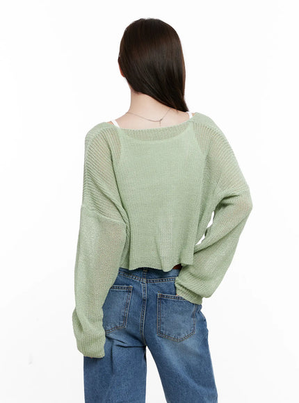 Summer Knit Crop Cardigan CL523