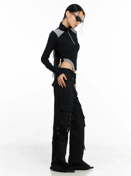 strap-utility-flare-trousers-co528