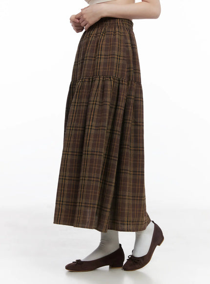 plaid-frill-maxi-skirt-cj506