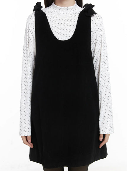 velvet-bow-detail-mini-dress-cj506