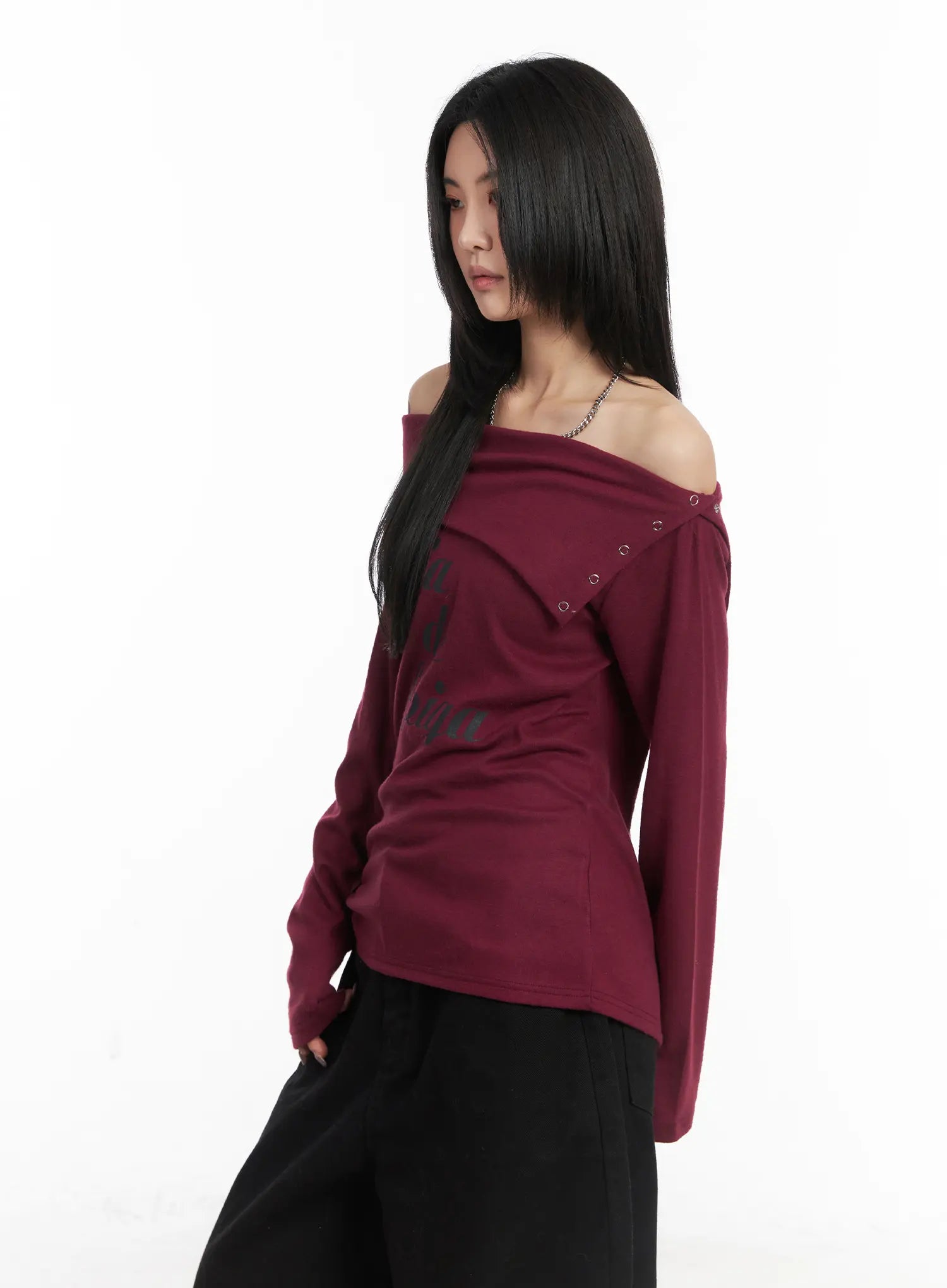 off-shoulder-graphic-button-long-sleeve-top-cd508
