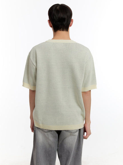 Men's Short Sleeve Graphic Sweater IA507