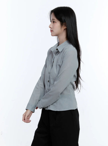 collared-shirred-blouse-cg513