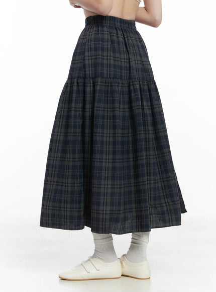 plaid-tiered-maxi-skirt-cj507
