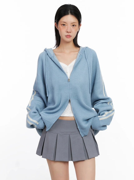 striped-sleeve-casual-hoodie-is515