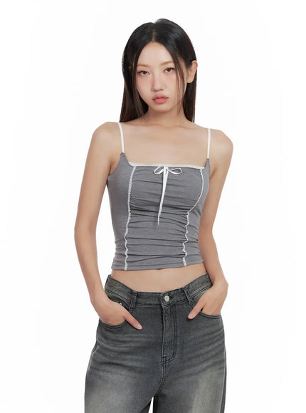lace-trim-shirred-ribbon-camisole-cl508