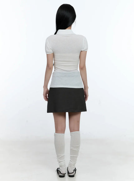 collared-puff-sleeve-button-down-blouse-cl530