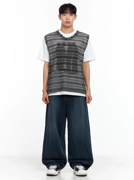 mens-striped-knit-v-neck-vest-il516