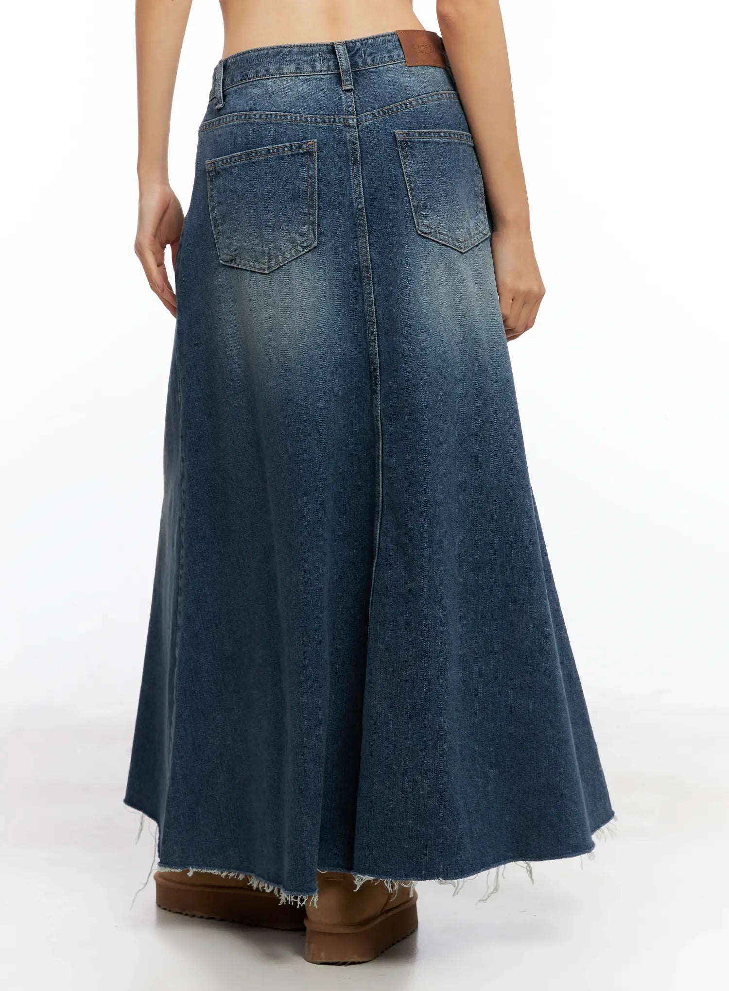 Flare Denim Maxi Skirt CO529