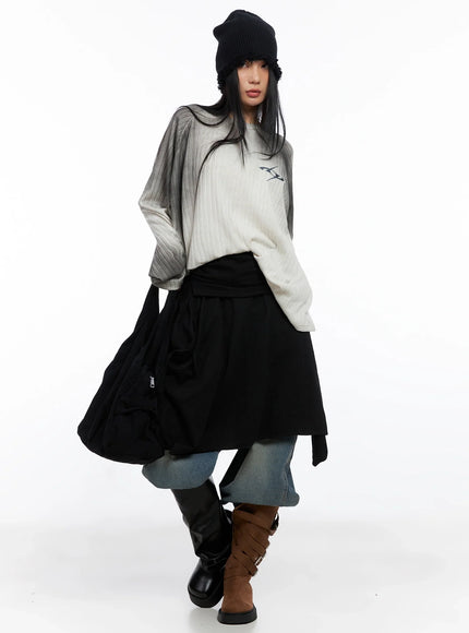 layered-shirring-asymmetrical-skirt-co517