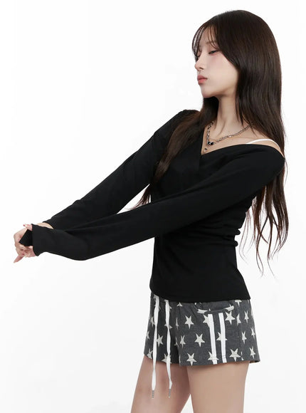 elegant-shirred-v-neck-top-in514