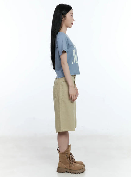 Wide-Leg Bermuda Shorts CG501