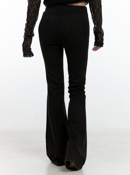 solid-slim-fit-suede-pants-cn408