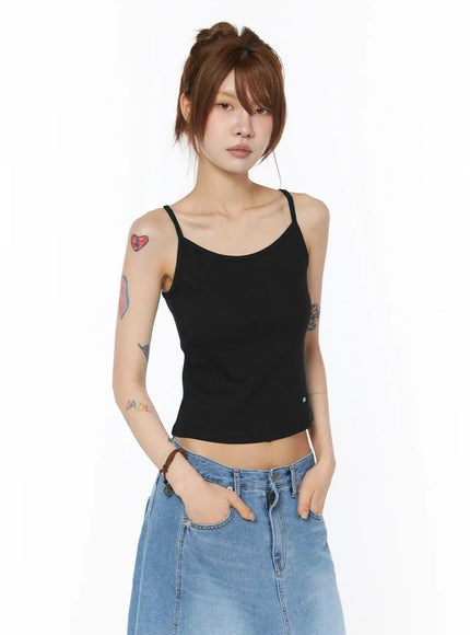 essential-ribbed-tank-top-cy528 / Black