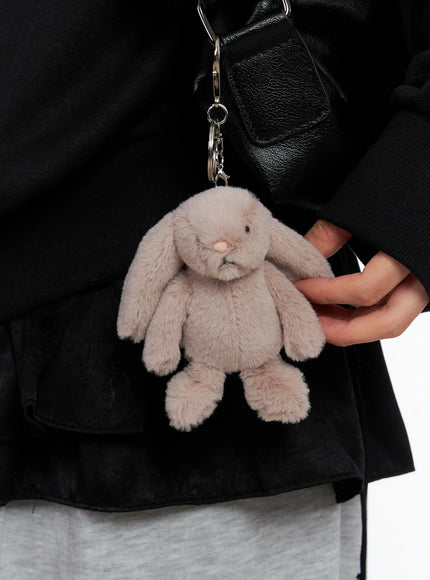plush-bunny-bag-keychain-cs523 / Brown
