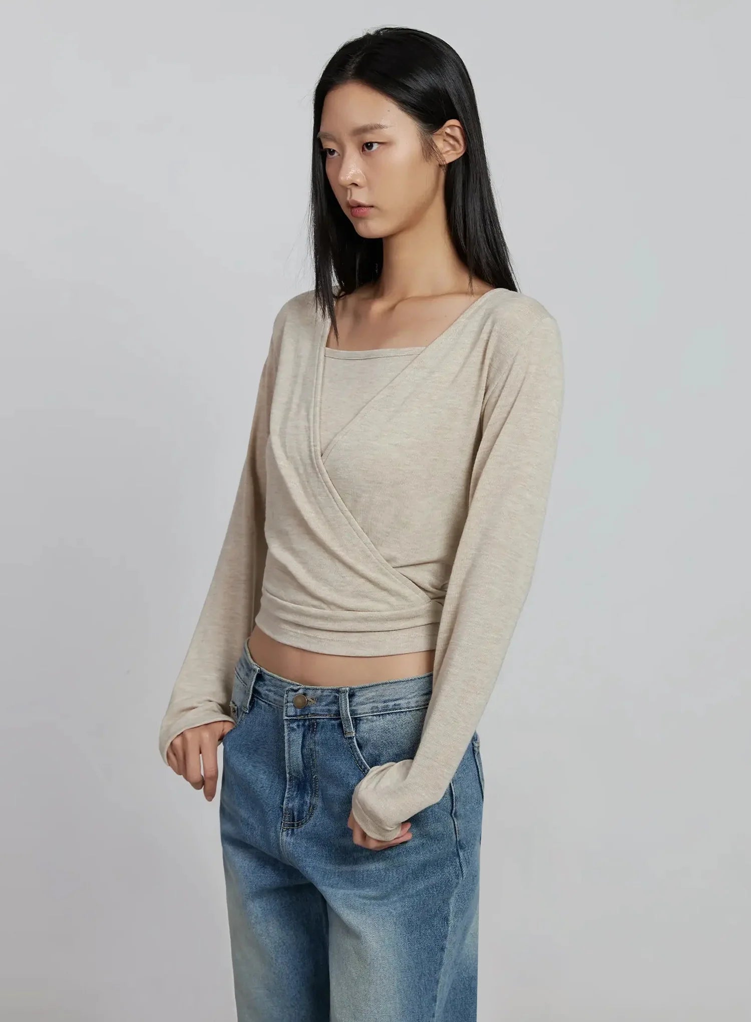 casual-wrap-v-neck-top-set-im520