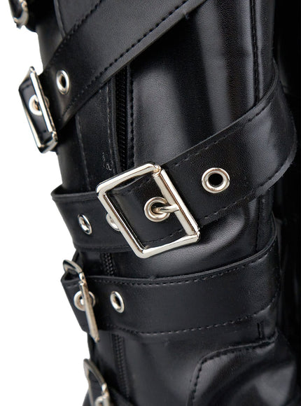 buckle-strap-faux-leather-long-boots-cg401