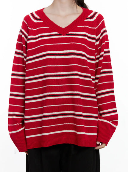 oversized-v-neck-striped-knit-sweater-co503