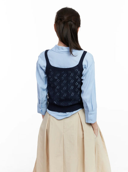 Sleeveless Knit Tank Top CL524