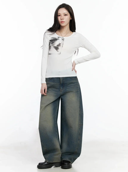 tata-vintage-dark-blue-washed-wide-leg-jeans-ij528