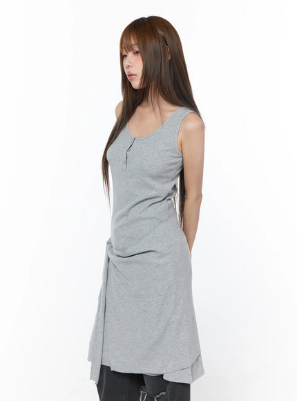 casual-sleeveless-wrap-midi-dress-set-cy529