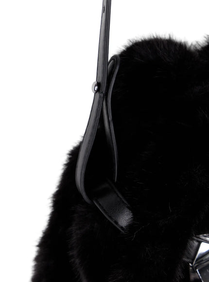 Faux-Fur Buckle Crossbody Bag CD501