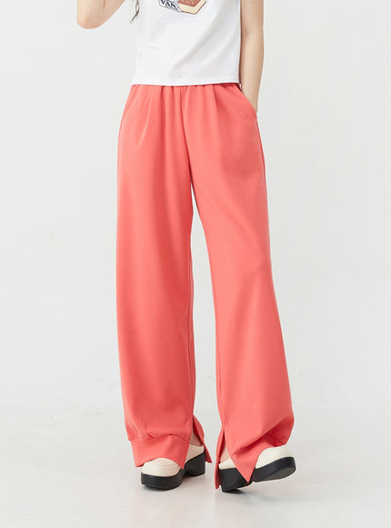 Colorful Slit Sweat Pants OU6
