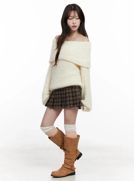 trendy-plaid-pleated-skort-in514