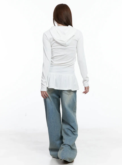 Kylee Washed Wide-Leg Jeans CS501