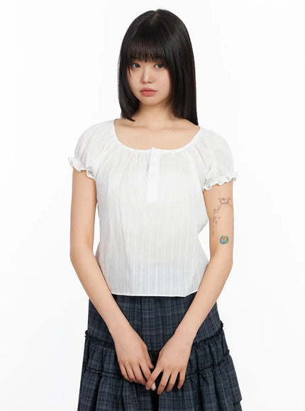 scoop-neck-button-placket-blouse-ia523