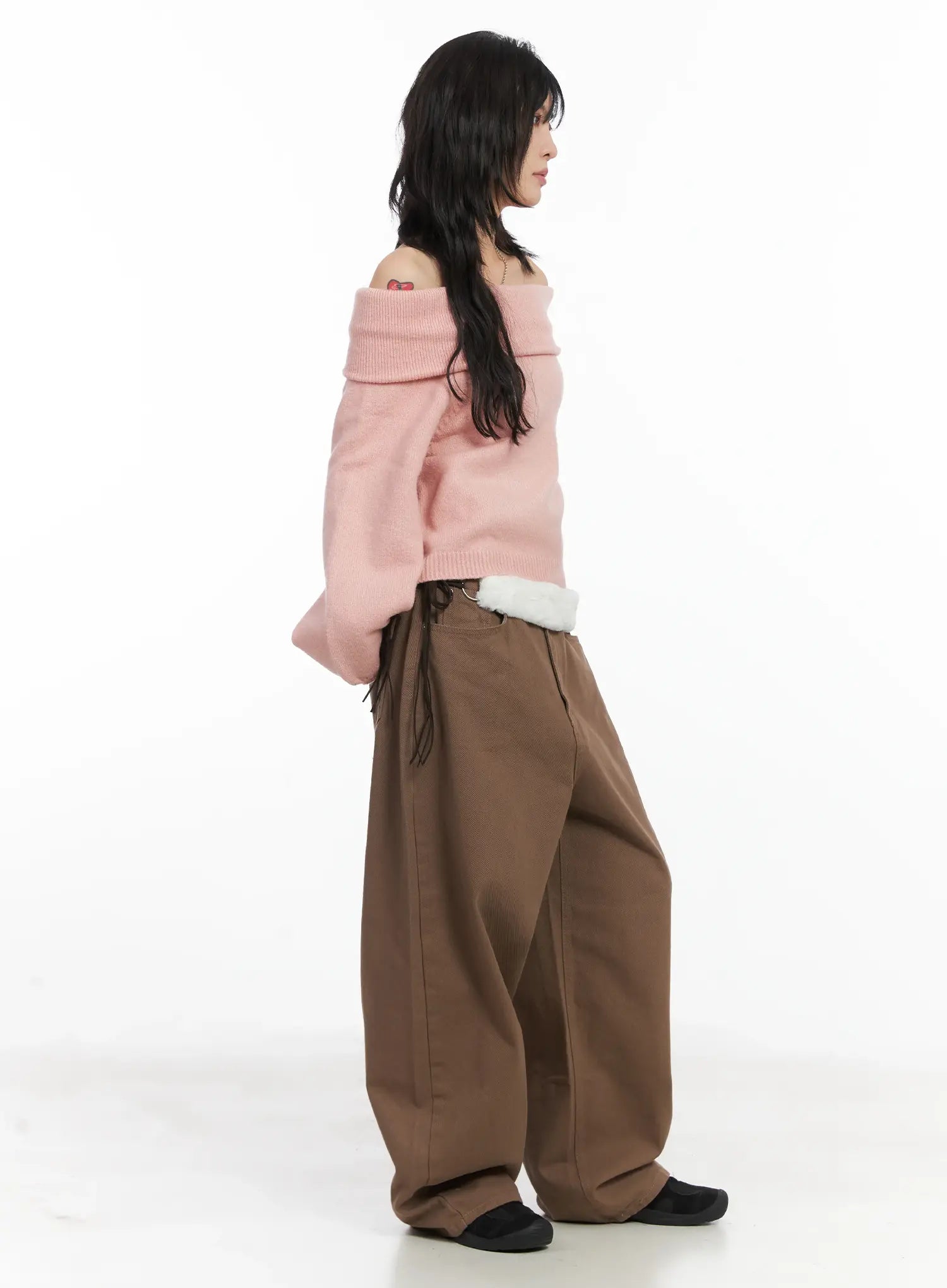 Cozy Off-Shoulder Knit Sweater CN528