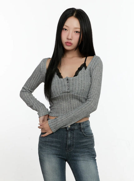 lace-trim-ribbed-cardigan-cn506