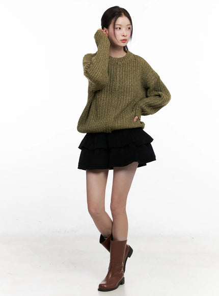 Ribbed Knit Zip-Up CO531