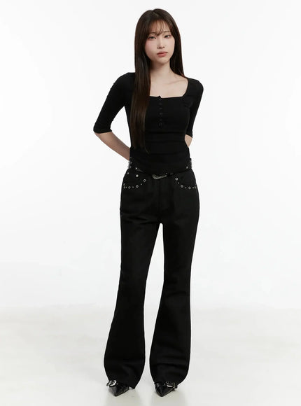 half-sleeve-square-neck-ribbed-top-ij516