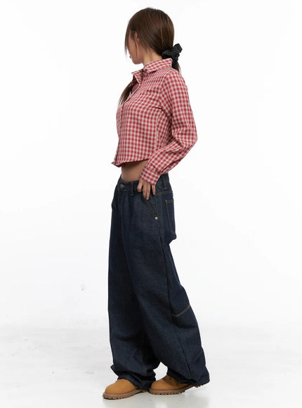 checkered-crop-long-sleeve-cs522