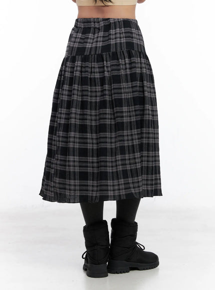 plaid-flare-maxi-skirt-cn514