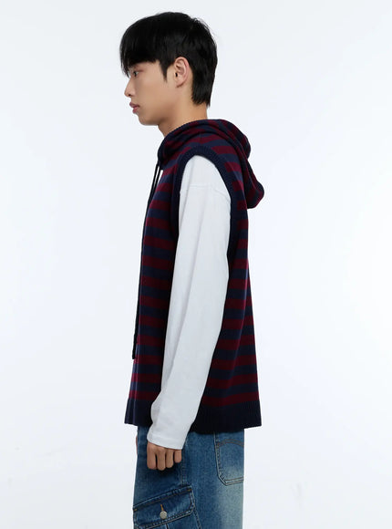 mens-striped-knit-sleeveless-hoodie-ig515
