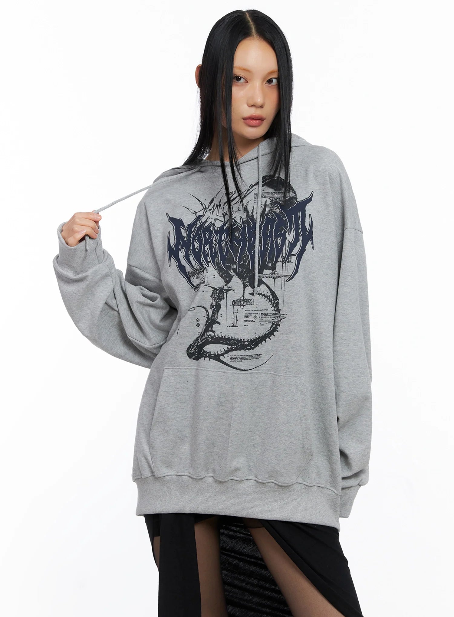 Oversized Graphic Hoodie IO516