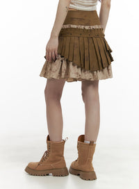 double-layer-skirt-with-belt-ca426