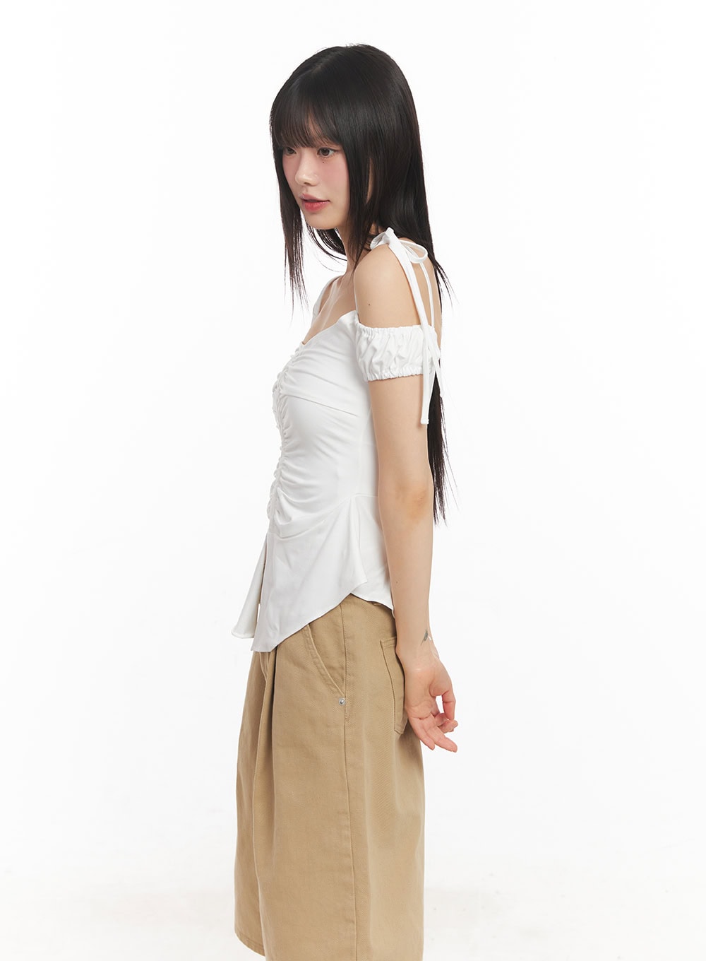 shirred-off-shoulder-puff-sleeve-top-ca523