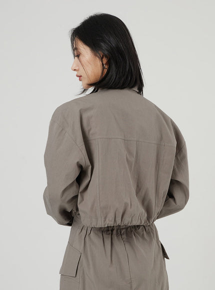 String Detail Cropped Shirt OF310