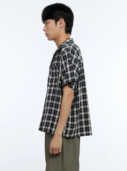 mens-plaid-short-sleeve-shirt-ig519