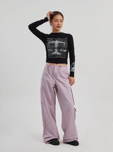 Pantalon Cargo Baggy à Cordon CF313