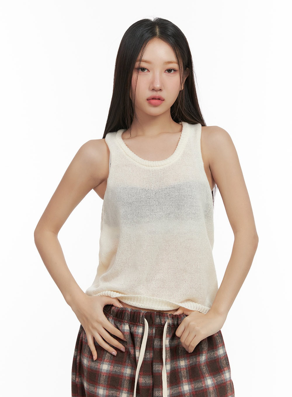 v-neck-off-shoulder-sweater-sleeveless-top-cd416