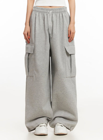 Comfy Cargo Wide-Fit Sweatpants IA504