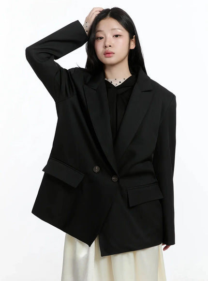 Oversized Double-Button Blazer IM519