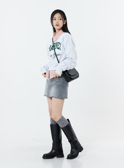 Basic Round Toe Wide Long Boots OS19