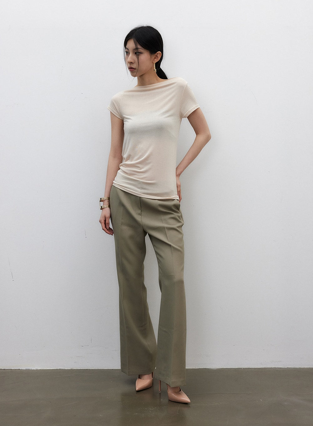 Basic Bootcut Tailored Pants IY331