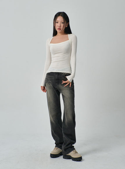 Ribbed Knit Top IF314
