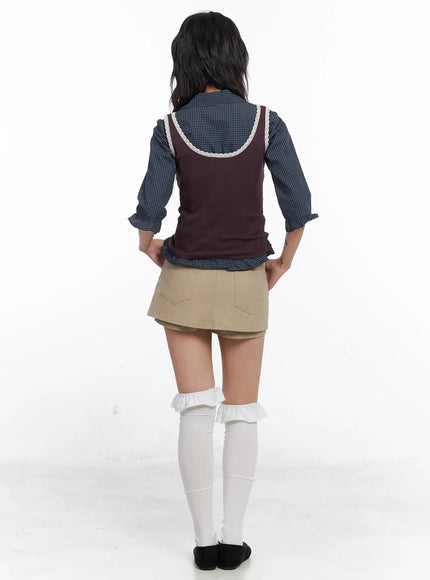 Studded Mini Skorts CO507